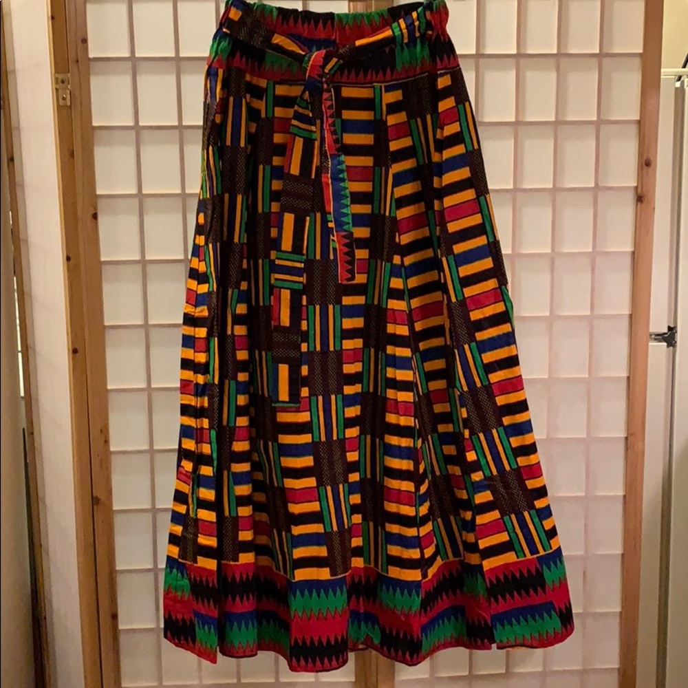 Hitarget block print African skirt